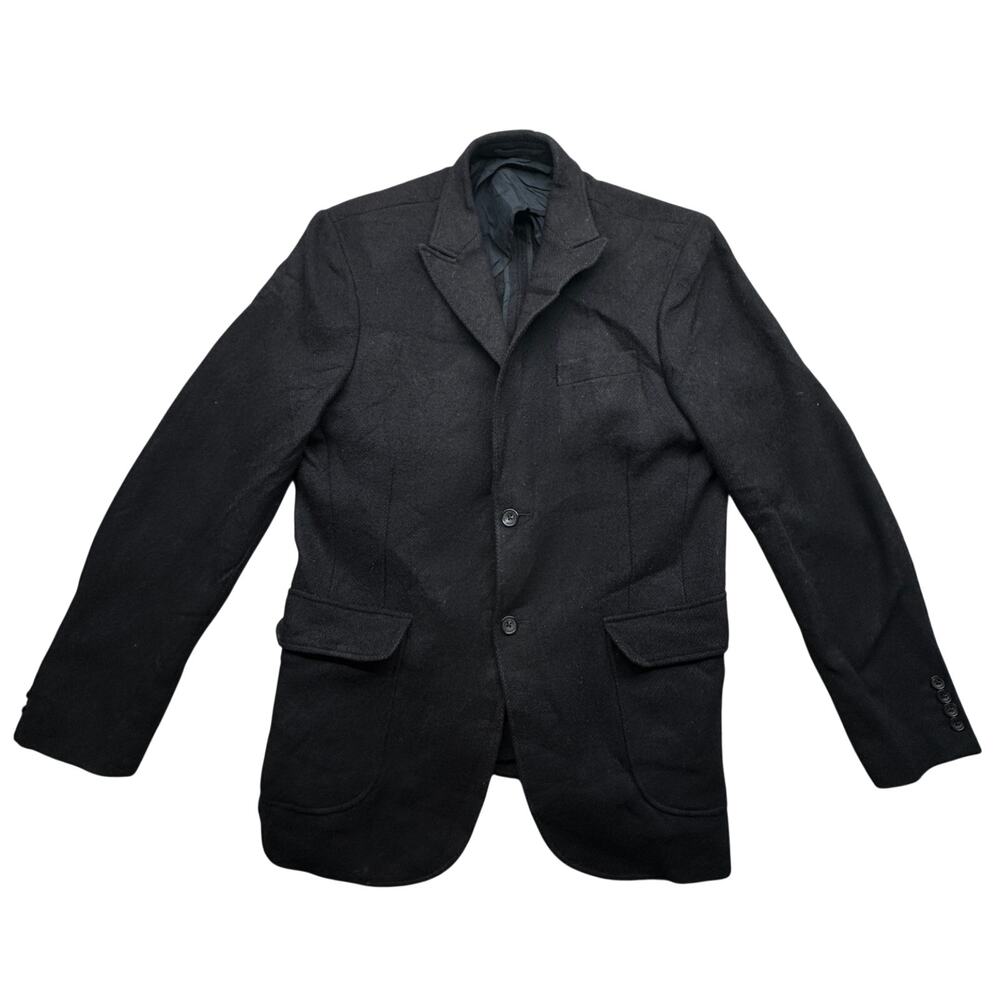 Oobe Brand Lanificio Luigi Zanieri Wool Sport Coat Blazer Men 42L Black Portugal